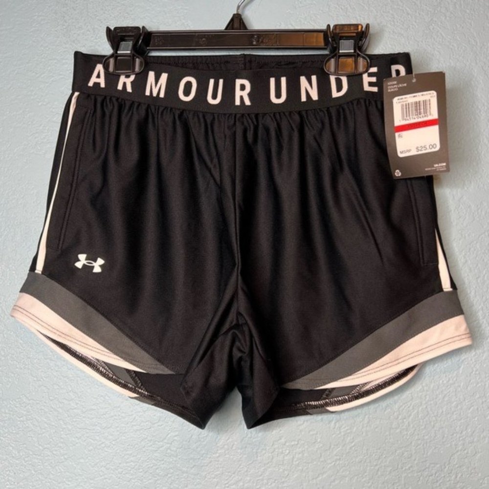 NEW Under Armour Black Heatgear Athletic Shorts XS